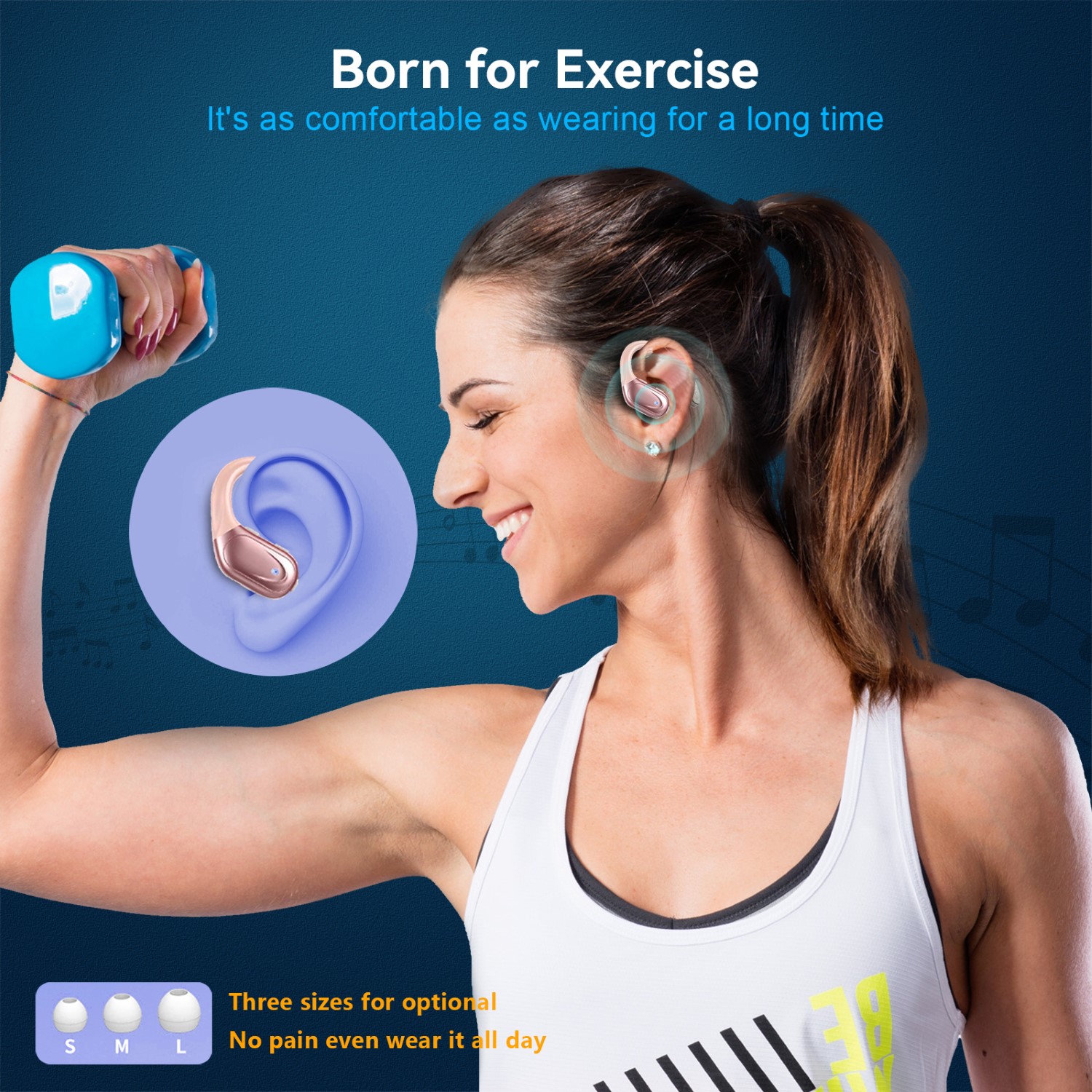 TEKKYS TWS BX17, Wireless Sports Earbuds, Sports Headphones, Audio Accessories, Bluetooth Earbuds